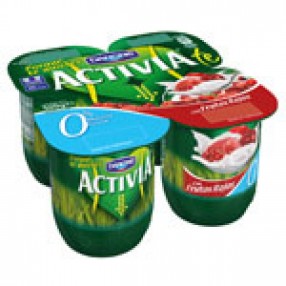 DANONE ACTIVIA 0% yogur con frutos rojos pack 4